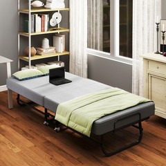 Portable 31″ 38″ Rollaway Bed Folding Bed with Foam Mattress for Adults & Guest