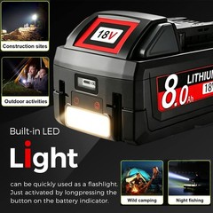 For Milwaukee for M18 18V 12.0Ah Extended Lithium 48-11-1880 Battery & Charger