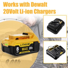 2Pack For DeWalt 20V 20 Volt Max 8.0AH Lithium Ion Battery DCB206 DCB205 DCB204
