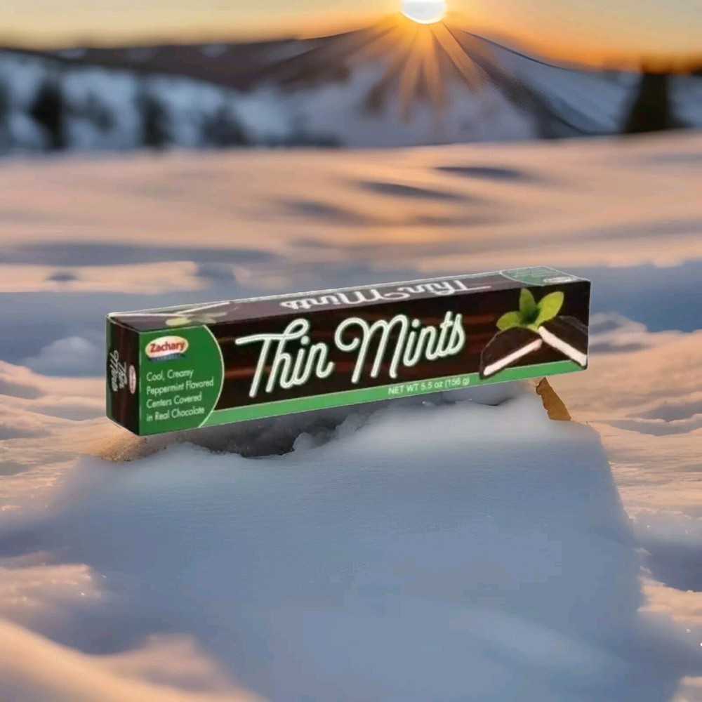 Zachary 5.5oz THIN MINTS Cool Creamy Peppermint Center Chocolate Patties 7/26