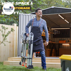 8 X 12 FT Outdoor Storage Shed, Metal Garden Shed with Updated Frame Structure,