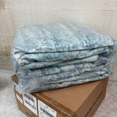 8x10ft Low Pile Area Rug, Machine Washable, Non Slip Abstract Blue Green Gray
