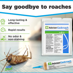 GENUINE Advion Roach Killer | 4 PACK | Cockroach Gel Bait Tubes + Plunger & Tips