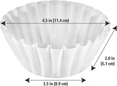 Compostable Basket Coffee Filters for 1-4 Cup Makers – 200 Count White