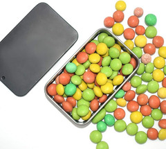 6 Pack Metal Rectangular Sliding Lid Tin Boxes Black, Containers Portable Box Sm