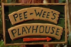 1980s TV Show Pee Wees Playhouse Sign Shelf Desk Art