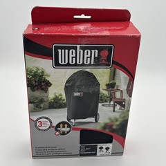 Weber Grill Cover 22in Master-Touch Black Polyester Premium 7150 Weatherproof
