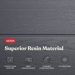 Keter 170 Gal. Resin Deck Box Large Indoor/Outdoor Storage – Graphite