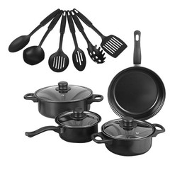 13PCS Nonstick Kitchen Pots & Pans Set Induction Cooking Pot Kitchen Utensils US