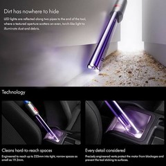 DYSON Genuine V11 V8 V7 Light Pipe Crevice Tool • Lighted Vacuum Attachment