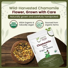 Organic Way Chamomile Flower Whole – Organic, Kosher & USDA Certified