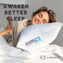 Lincove Cloud Natural Canadian White Down Luxury Sleeping Pillow