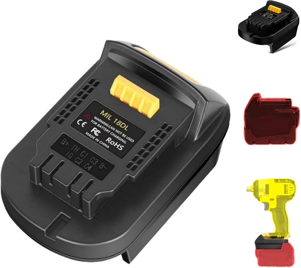 For Milwaukee M18 Battery Adapter, Adaptor Convert for Milwaukee 18V Battery to