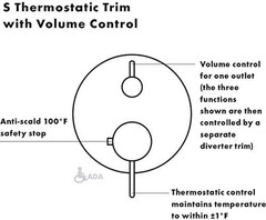 Ecostat Chrome Thermostatic Shower Valve Trim with Easy Temperature Control