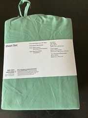 NEW Room Essentials Easy Care Green 4-pc Sheet Set FULL – FREE Shipping!