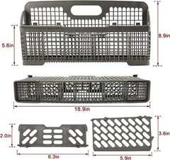 8531233 Silverware Basket Compatible with Whirlpool Kenmore Dishwasher