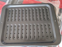 2-piece Broiler Pan & Roasting Rack Black 13×17 Inch Grill Roast Broil Bake
