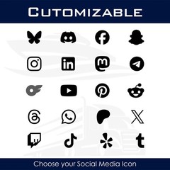 Custom Social Media Handle Decal Sticker – Personalized @Username Tag – 870-3