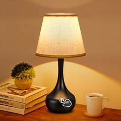 17” Table Lamps Set of 2 Touch 3-Way Dimmable for Living Room Bedroom Bedside