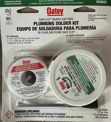 Oatey 50683 Safe-Flo Silver “Lead Free” Plumbing Solder Kit 8 oz. Kit