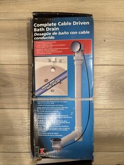 Keeney 1.5-in Cable Drive Bathtub Drain Kit Brushed Nickel PVC