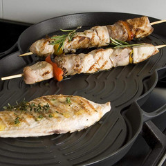 Italian TVS All-Purpose Double-Sided Aluminum Grill Plate – Non-Stick, Oven Safe