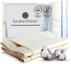 2Pcs 100% Natural Cotton Flannel Castor Oil Pack – Unbleached, Double Brushed Co