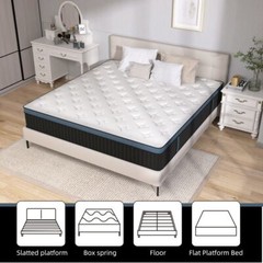 12/14 Inch Twin Full Queen King Mattress Hybrid Memory Foam Spring Bed in Box
