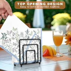 Napkin Holder for Table, Modern Metal Black Napkin Holders for Kitchen Dining Ta