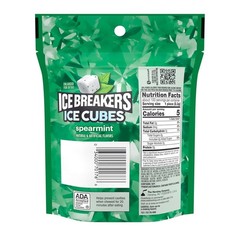 8.11 oz ICE CUBES Spearmint Sugar Free Gum Pouch – 100 Pieces for Fresh Breath
