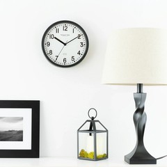 Mainstays Basic Indoor 8.78″ Black Analog Round Modern Wall Clock