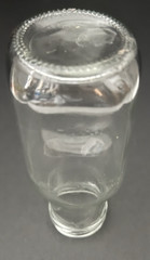 10 oz. Glass Milk Bottles with Reusable Lids and Red & White Straws Lot of 12