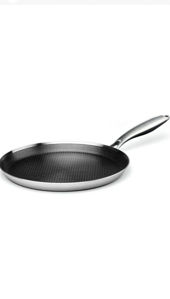 Innerwell Stainless Steel Crepe Pan 11” Non Stick Honeycomb New- No Box