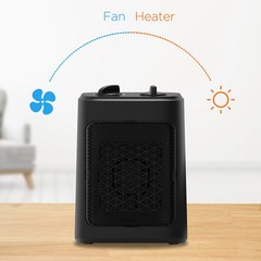1500W Mainstays Mechanical Oil Filled Electric Radiator Space Heater Black White