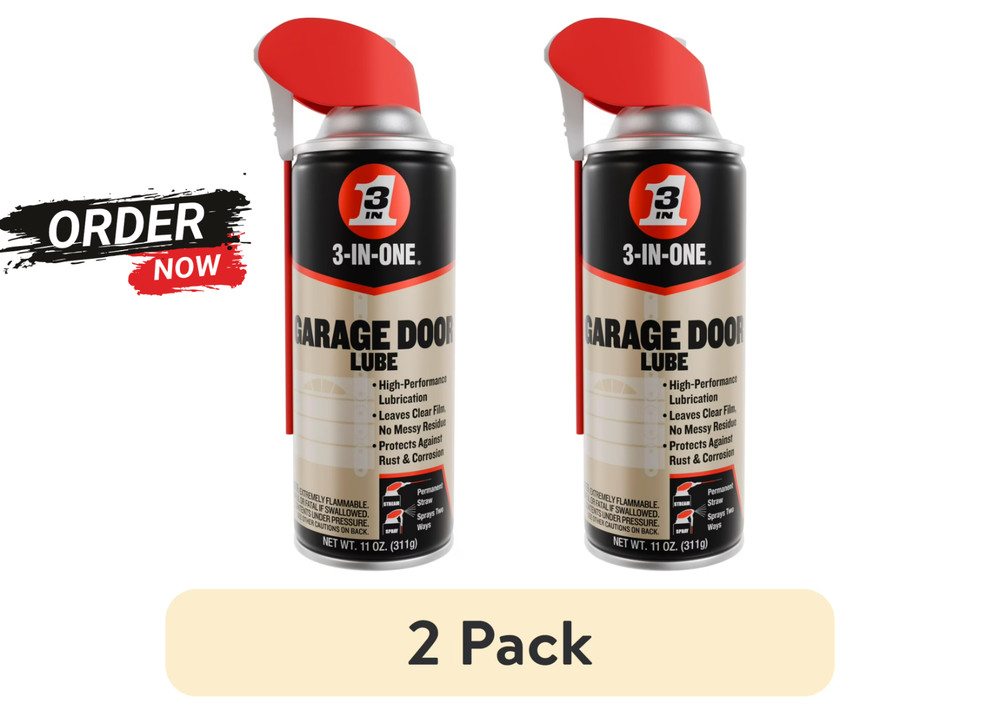 3-IN-ONE Professional Garage Door Lubricant with Smart Straw Sprays 2 Ways 11 oz