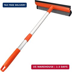 Windshield Cleaner Tool 2 in 1 Car Window Squeegee with Extendable Handle