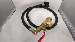 1LB To 20LB Propane Refill Adapter Extension Hose With Gauge On-Off Control 40”