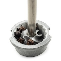 Peugeot BALI FONTE Cast Iron Manual Pepper Mill, 8cm/3 In, Orange
