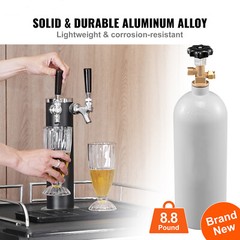 5 lbs Aluminum CO2 Cylinder with CGA320 Valve for Homebrew Draft Beer Aquarium