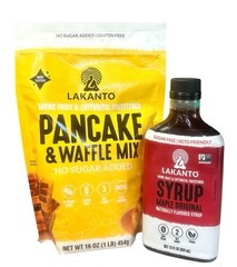Lakanto Keto Friendly Monk Fruit & Erythritol Maple Syrup & Pancake & Waffle Mix