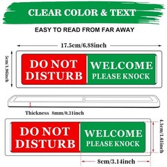 Do Not Disturb Door Hanger Sign – Meeting in Progress Green, Red