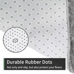 Large Size Shaggy Fluffy Area Rugs Carpets for Living room Bedroom Grey Lantern