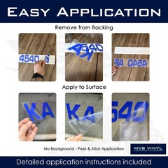 Boat Registration Numbers Vinyl Decal Set – 3″ Tall USCG & State Compliant 772