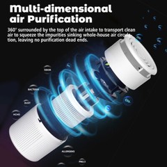 Air Purifiers For Home Room True HEPA Washable Filter Allergies Smoke Pets