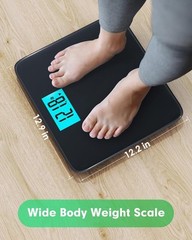 Scale for Body Weight 560lbs Digital High 560 lb, Black(None-Bluetooth)