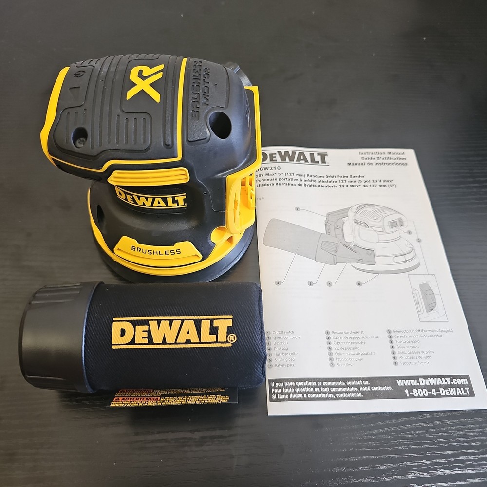 DeWALT Random Orbital Sander Cordless 20V MAX XR 5″ DCW210B (Bare Tool)