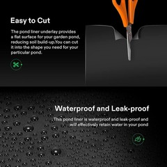 VIVOSUN 13x20ft Fish Pond Liner LLDPE Waterproof for Pools Landscaping 14.5Mil