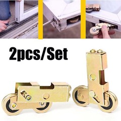 1-1/4 In Heavy Duty Adjust Sliding Patio Door Wheels Tandem Roller Assembly Kit