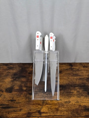 WUSTHOF CLASSIC White-Handle 13 Piece Set with *SUPER RARE* Clear Acrylic Block!