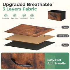 2 Drawer Dresser Nightstand Pack Of 2 Bedroom Storage Organizer Cabinet Fabric